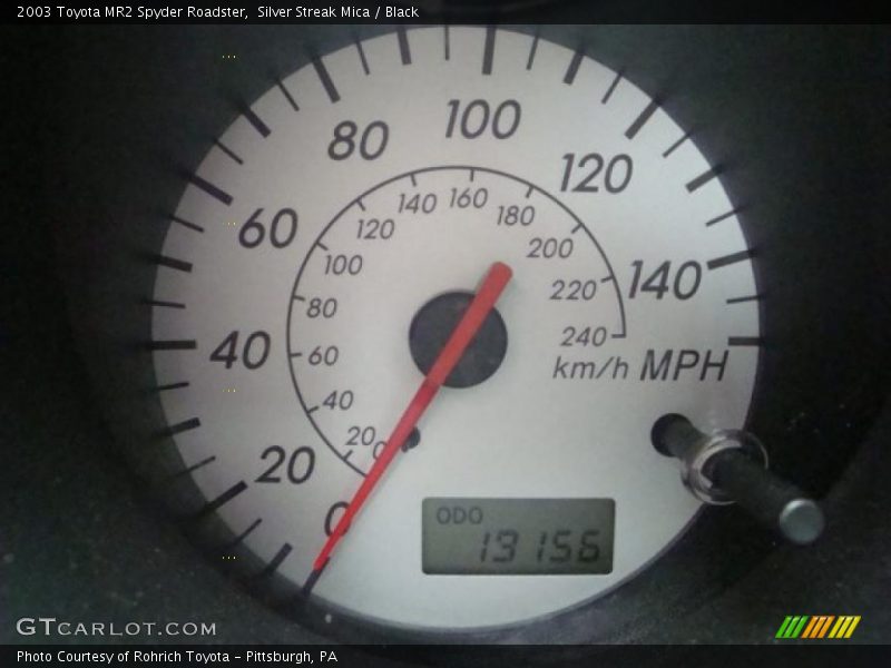 Silver Streak Mica / Black 2003 Toyota MR2 Spyder Roadster