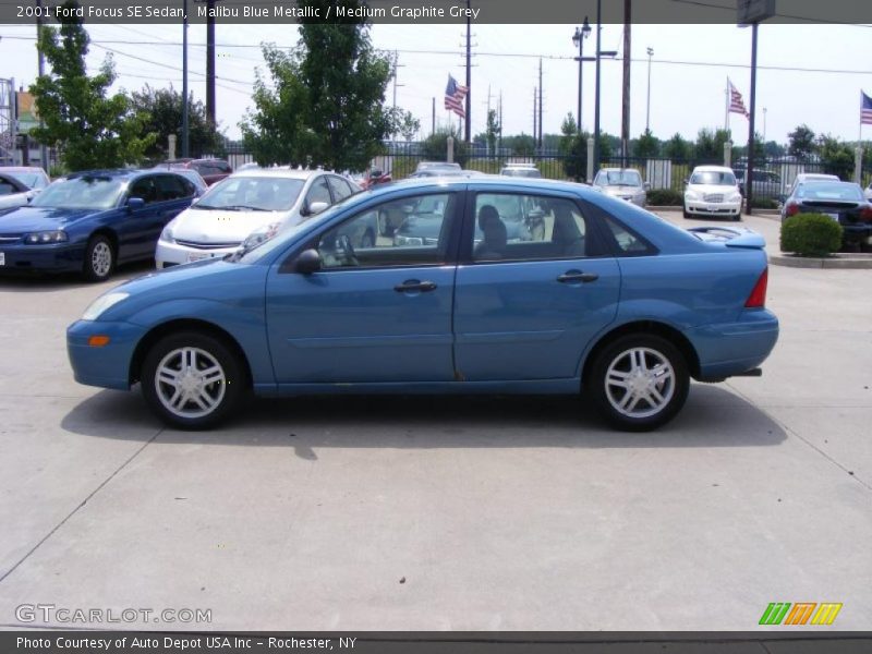 Malibu Blue Metallic / Medium Graphite Grey 2001 Ford Focus SE Sedan