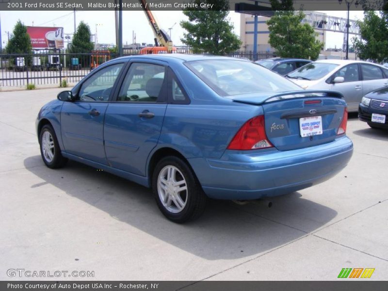 Malibu Blue Metallic / Medium Graphite Grey 2001 Ford Focus SE Sedan