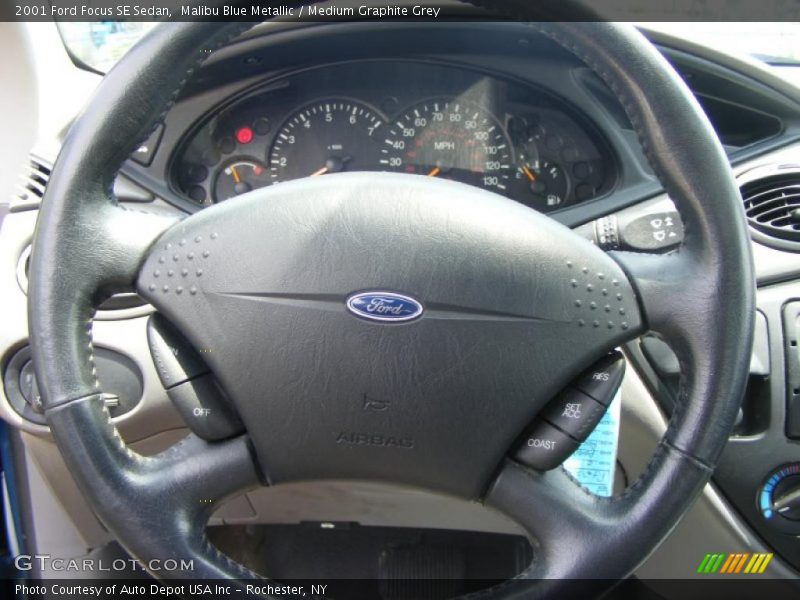 Malibu Blue Metallic / Medium Graphite Grey 2001 Ford Focus SE Sedan