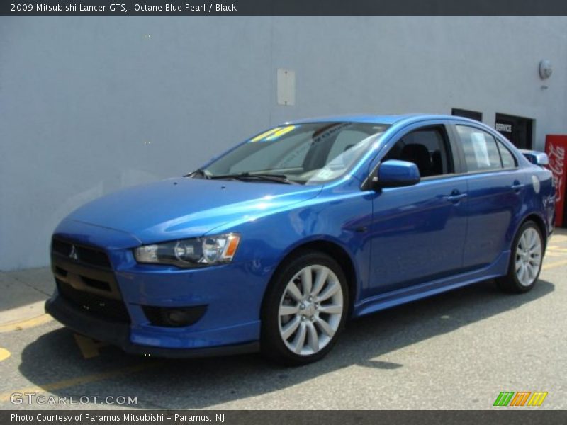Octane Blue Pearl / Black 2009 Mitsubishi Lancer GTS