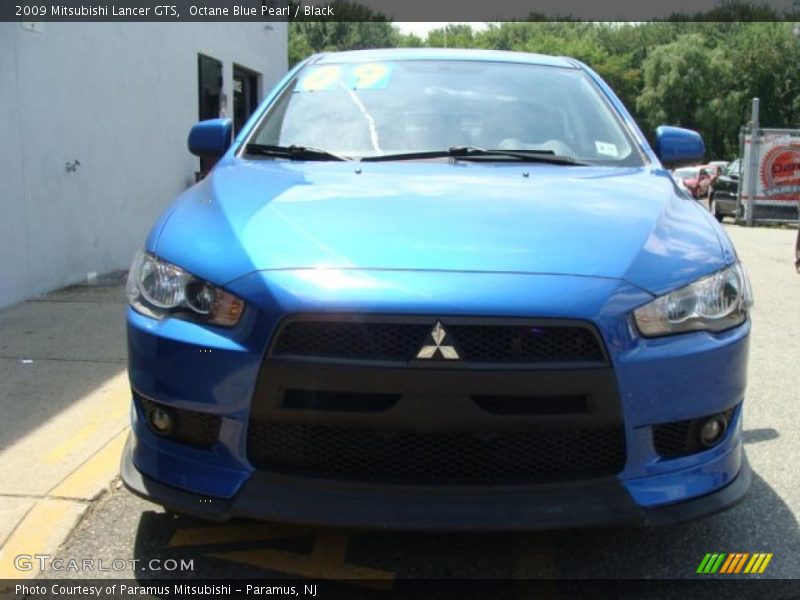 Octane Blue Pearl / Black 2009 Mitsubishi Lancer GTS