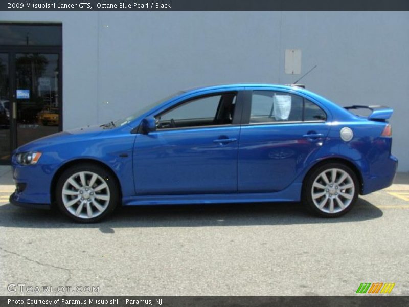 Octane Blue Pearl / Black 2009 Mitsubishi Lancer GTS