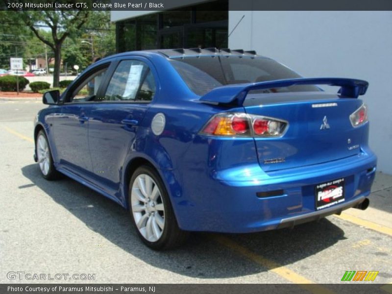 Octane Blue Pearl / Black 2009 Mitsubishi Lancer GTS