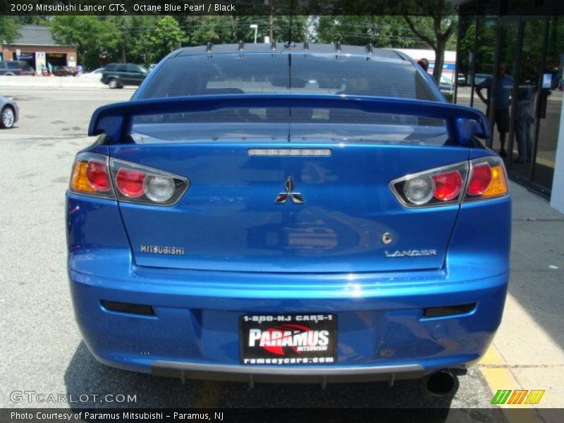 Octane Blue Pearl / Black 2009 Mitsubishi Lancer GTS