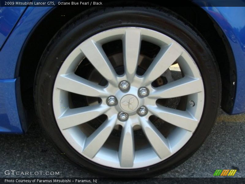 Octane Blue Pearl / Black 2009 Mitsubishi Lancer GTS