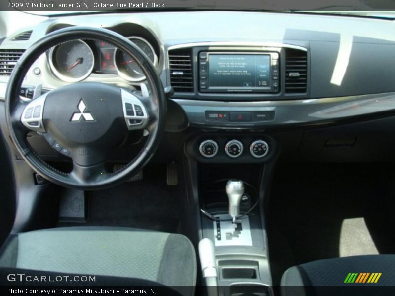 Octane Blue Pearl / Black 2009 Mitsubishi Lancer GTS