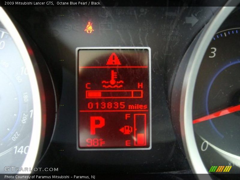 Octane Blue Pearl / Black 2009 Mitsubishi Lancer GTS