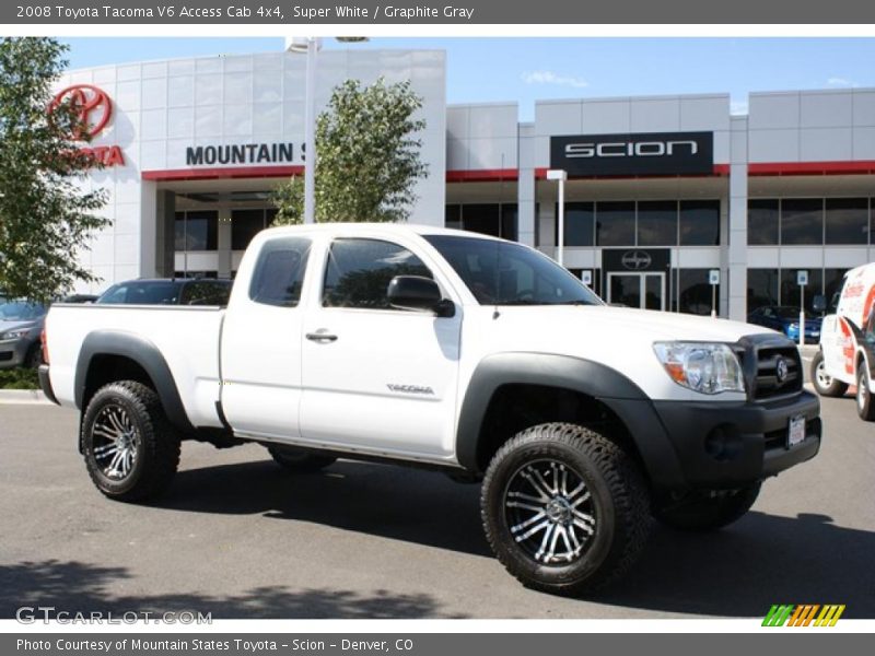 Super White / Graphite Gray 2008 Toyota Tacoma V6 Access Cab 4x4