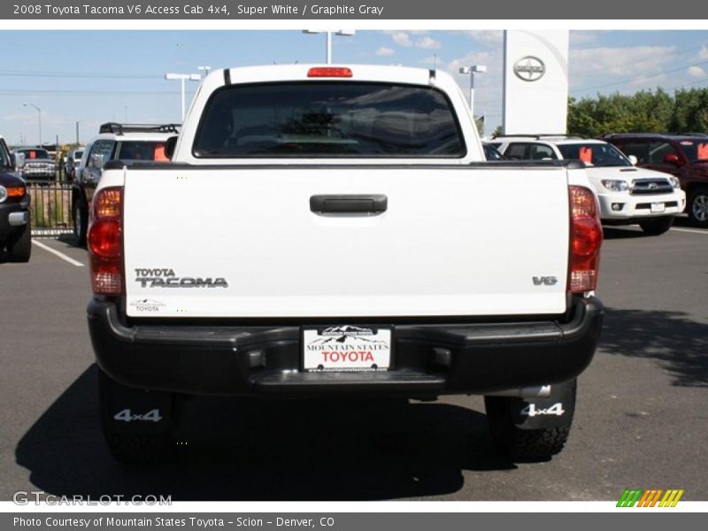Super White / Graphite Gray 2008 Toyota Tacoma V6 Access Cab 4x4