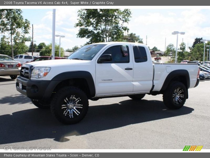 Super White / Graphite Gray 2008 Toyota Tacoma V6 Access Cab 4x4