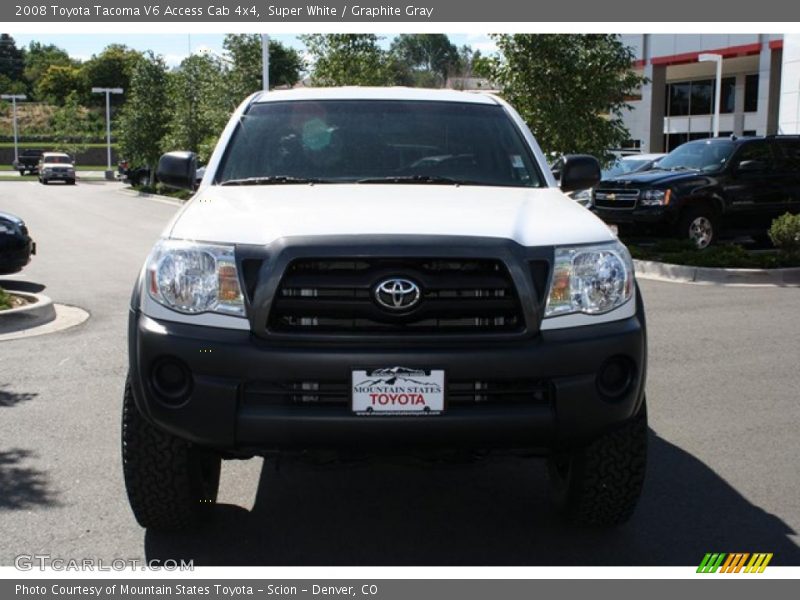 Super White / Graphite Gray 2008 Toyota Tacoma V6 Access Cab 4x4