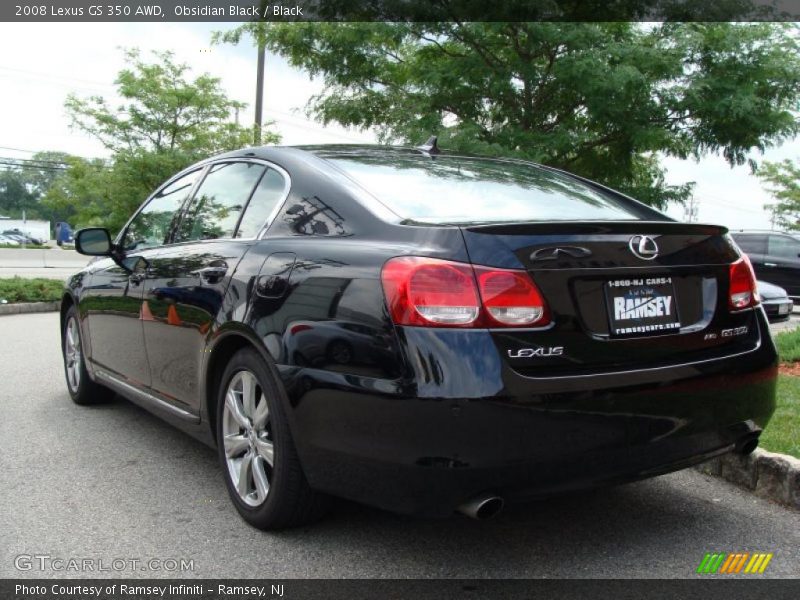 Obsidian Black / Black 2008 Lexus GS 350 AWD