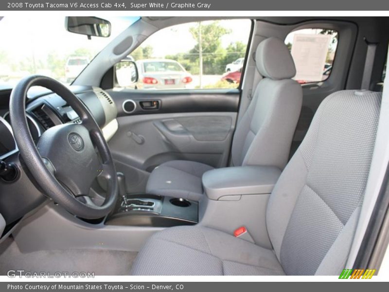 Super White / Graphite Gray 2008 Toyota Tacoma V6 Access Cab 4x4