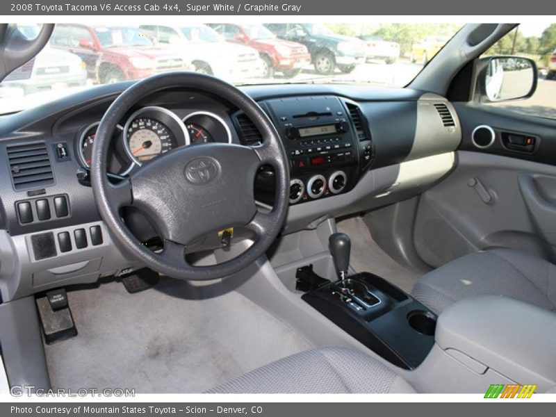 Super White / Graphite Gray 2008 Toyota Tacoma V6 Access Cab 4x4