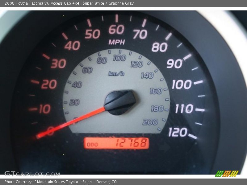 Super White / Graphite Gray 2008 Toyota Tacoma V6 Access Cab 4x4