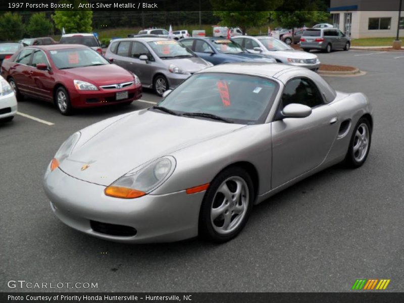 Arctic Silver Metallic / Black 1997 Porsche Boxster