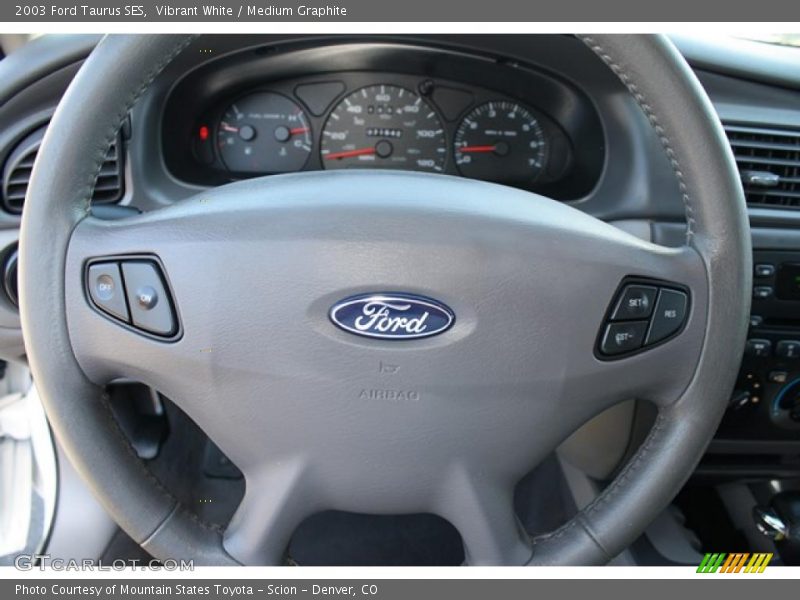 Vibrant White / Medium Graphite 2003 Ford Taurus SES
