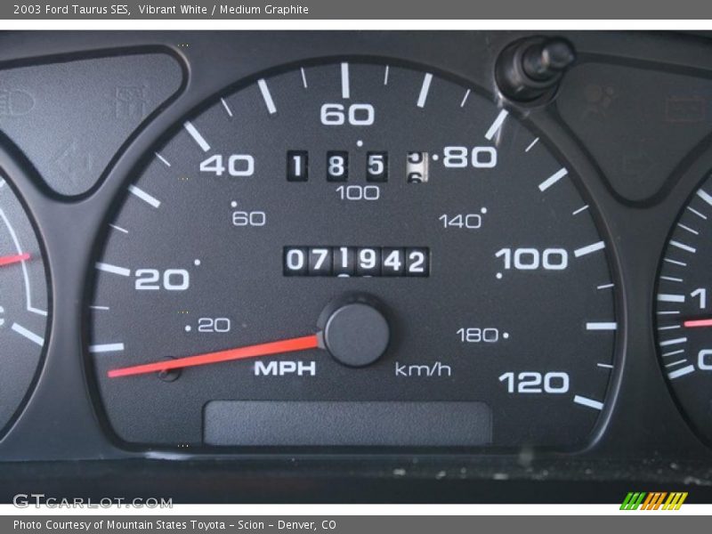 Vibrant White / Medium Graphite 2003 Ford Taurus SES