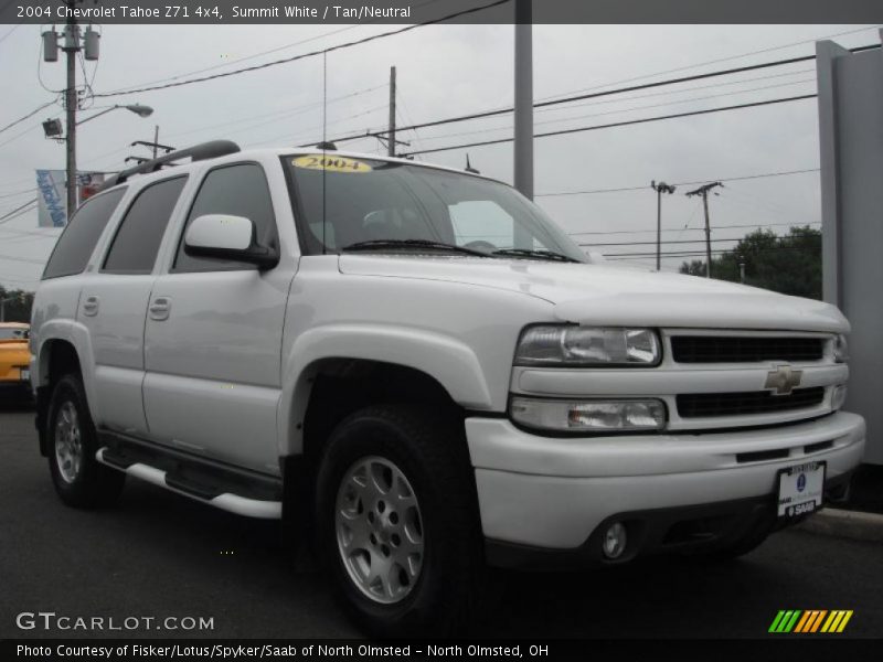 Summit White / Tan/Neutral 2004 Chevrolet Tahoe Z71 4x4