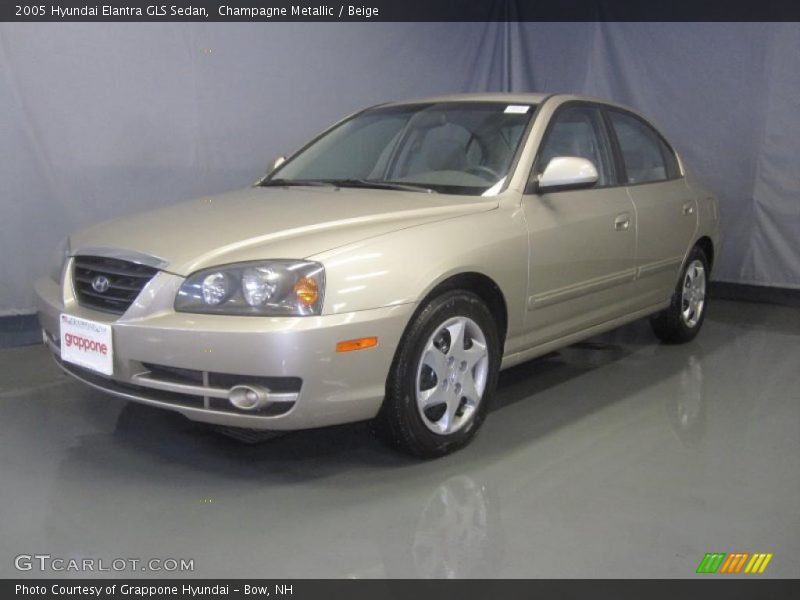 Champagne Metallic / Beige 2005 Hyundai Elantra GLS Sedan