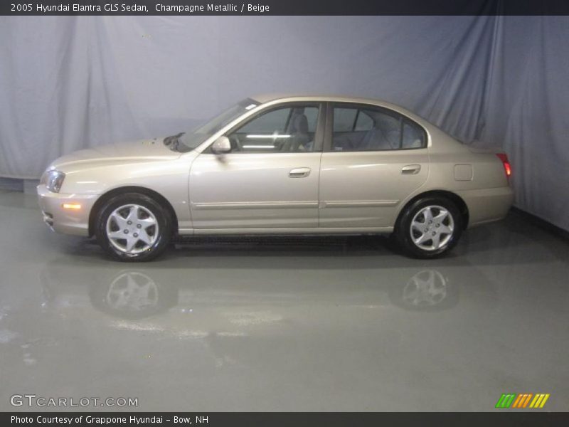 Champagne Metallic / Beige 2005 Hyundai Elantra GLS Sedan