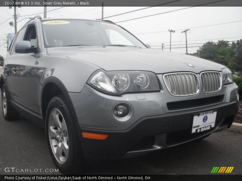 Silver Grey Metallic / Black 2007 BMW X3 3.0si