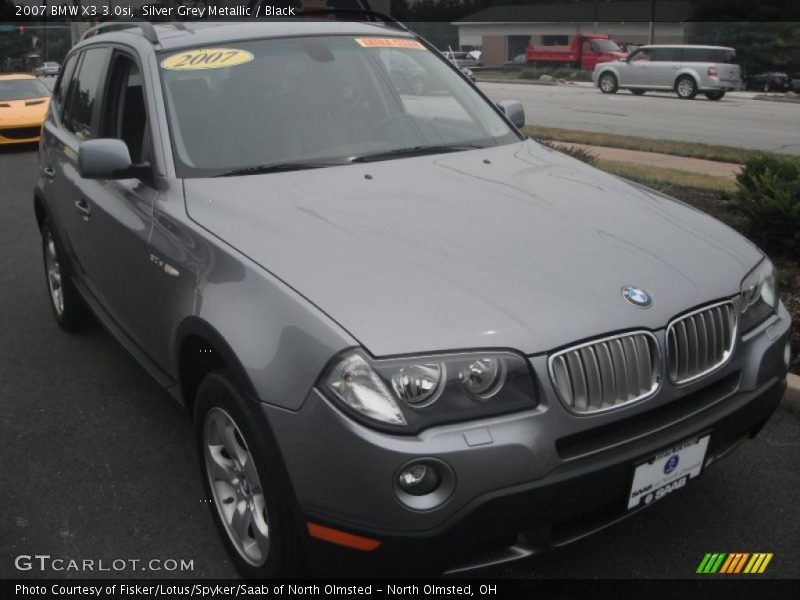 Silver Grey Metallic / Black 2007 BMW X3 3.0si
