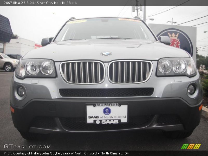 Silver Grey Metallic / Black 2007 BMW X3 3.0si