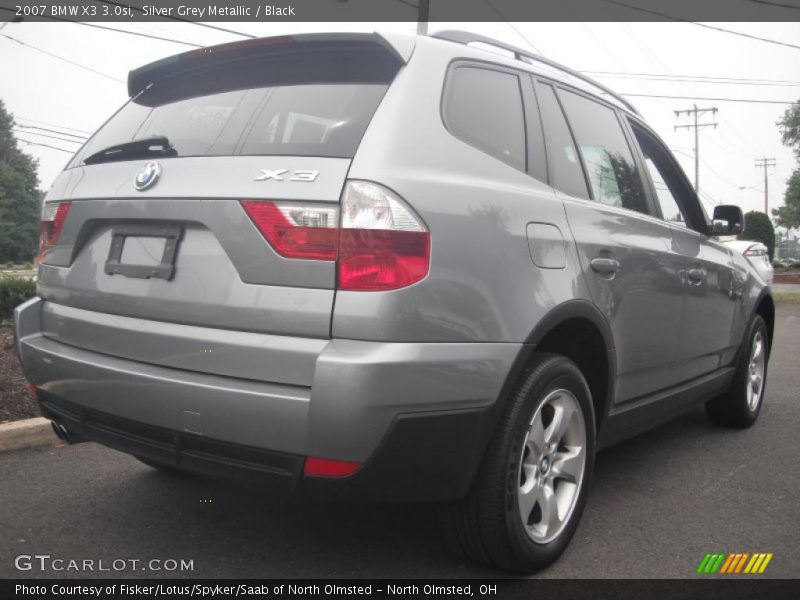 Silver Grey Metallic / Black 2007 BMW X3 3.0si