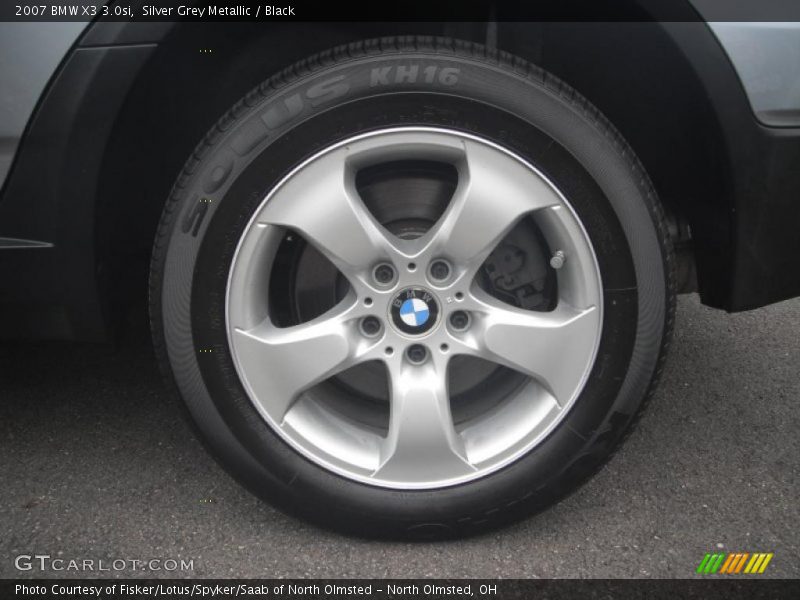 Silver Grey Metallic / Black 2007 BMW X3 3.0si