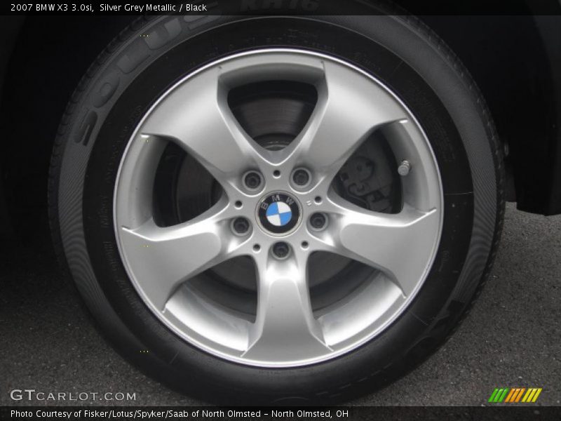 Silver Grey Metallic / Black 2007 BMW X3 3.0si