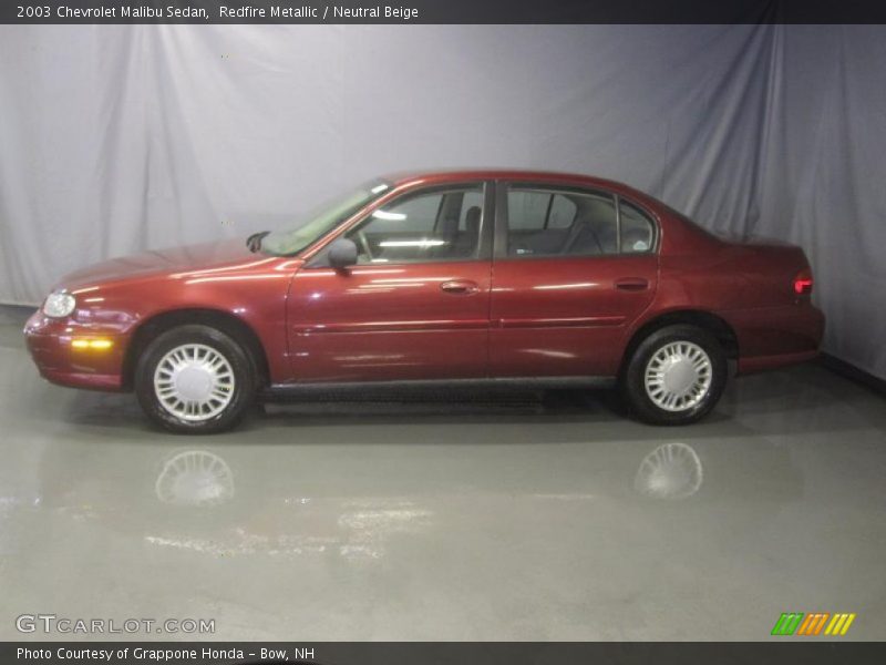 Redfire Metallic / Neutral Beige 2003 Chevrolet Malibu Sedan
