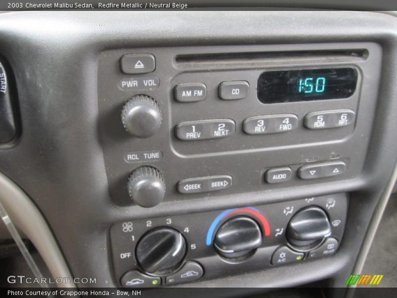 Redfire Metallic / Neutral Beige 2003 Chevrolet Malibu Sedan