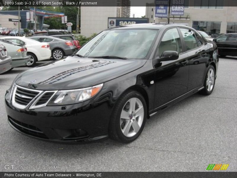 Black / Parchment 2009 Saab 9-3 2.0T Sport Sedan