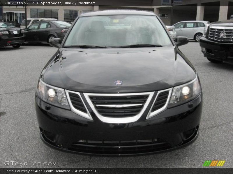 Black / Parchment 2009 Saab 9-3 2.0T Sport Sedan