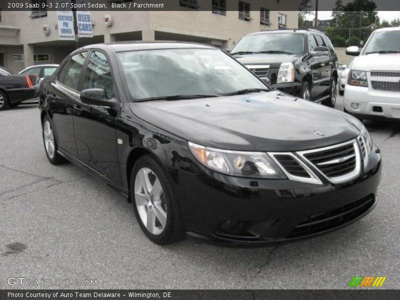 Black / Parchment 2009 Saab 9-3 2.0T Sport Sedan
