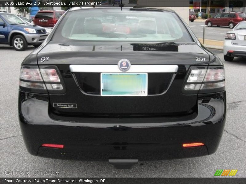 Black / Parchment 2009 Saab 9-3 2.0T Sport Sedan