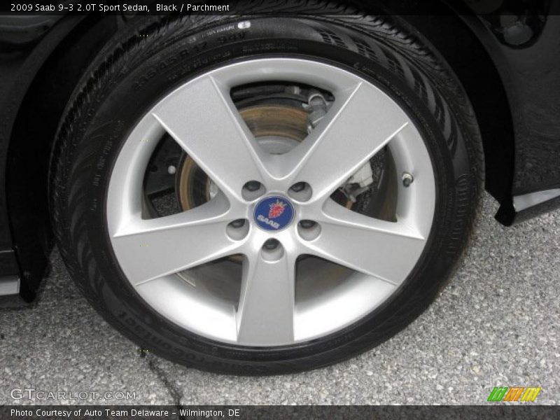 Black / Parchment 2009 Saab 9-3 2.0T Sport Sedan