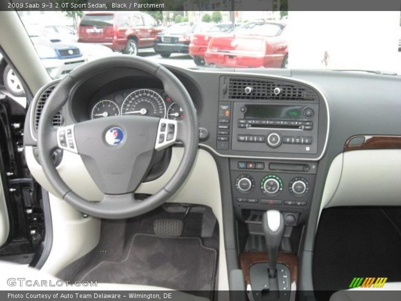Black / Parchment 2009 Saab 9-3 2.0T Sport Sedan