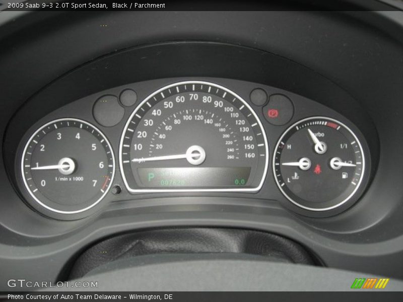 Black / Parchment 2009 Saab 9-3 2.0T Sport Sedan