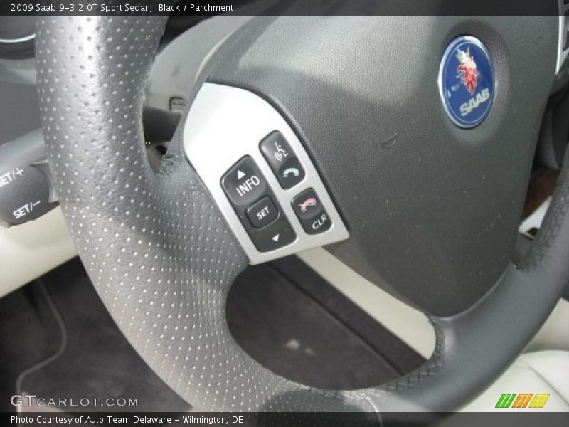 Black / Parchment 2009 Saab 9-3 2.0T Sport Sedan