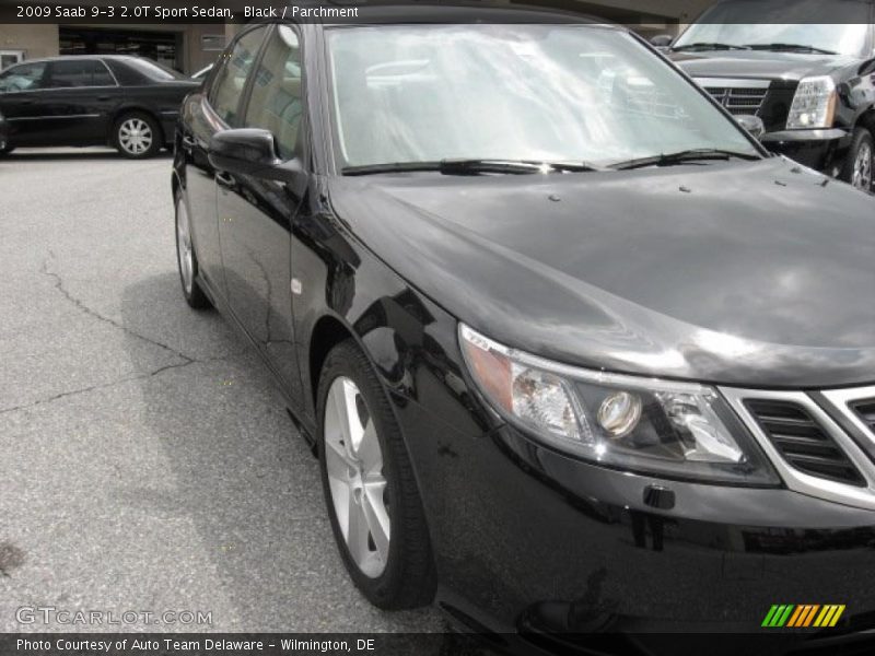 Black / Parchment 2009 Saab 9-3 2.0T Sport Sedan