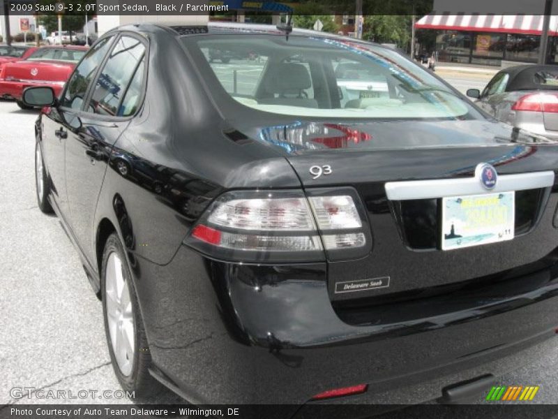 Black / Parchment 2009 Saab 9-3 2.0T Sport Sedan