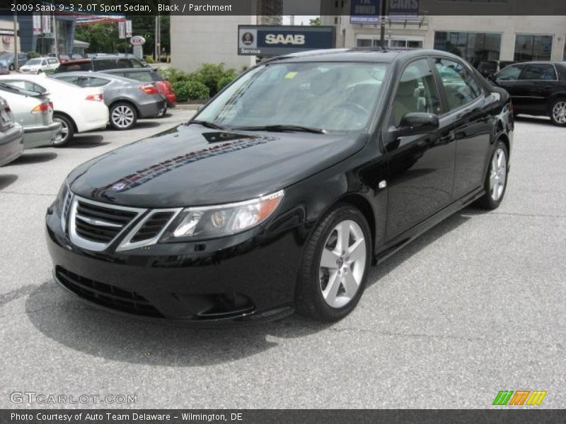 Black / Parchment 2009 Saab 9-3 2.0T Sport Sedan