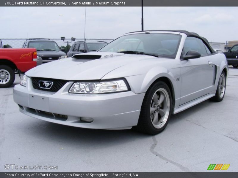 Silver Metallic / Medium Graphite 2001 Ford Mustang GT Convertible