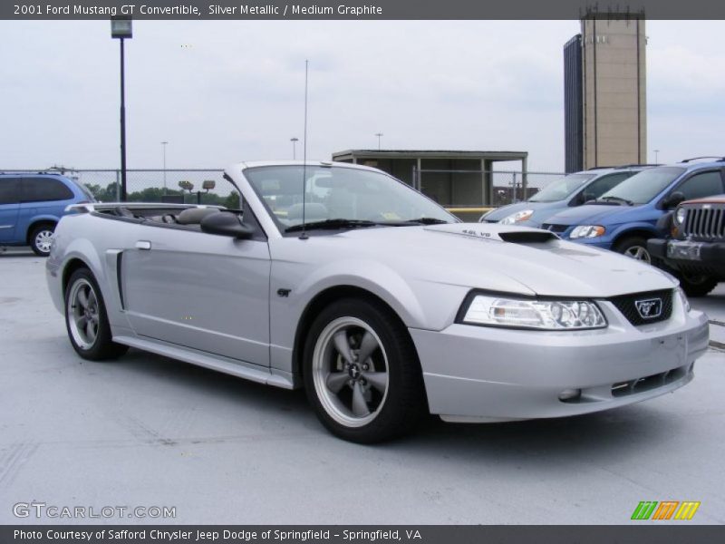 Silver Metallic / Medium Graphite 2001 Ford Mustang GT Convertible