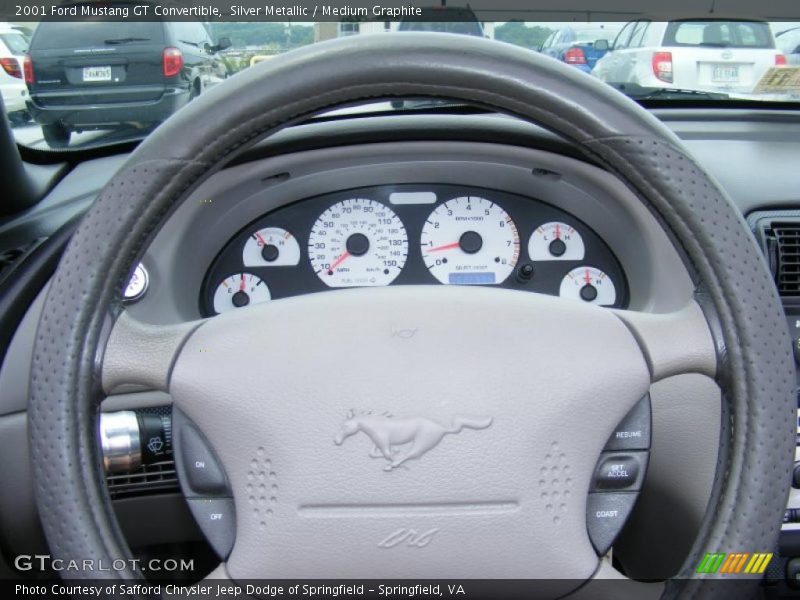 Silver Metallic / Medium Graphite 2001 Ford Mustang GT Convertible