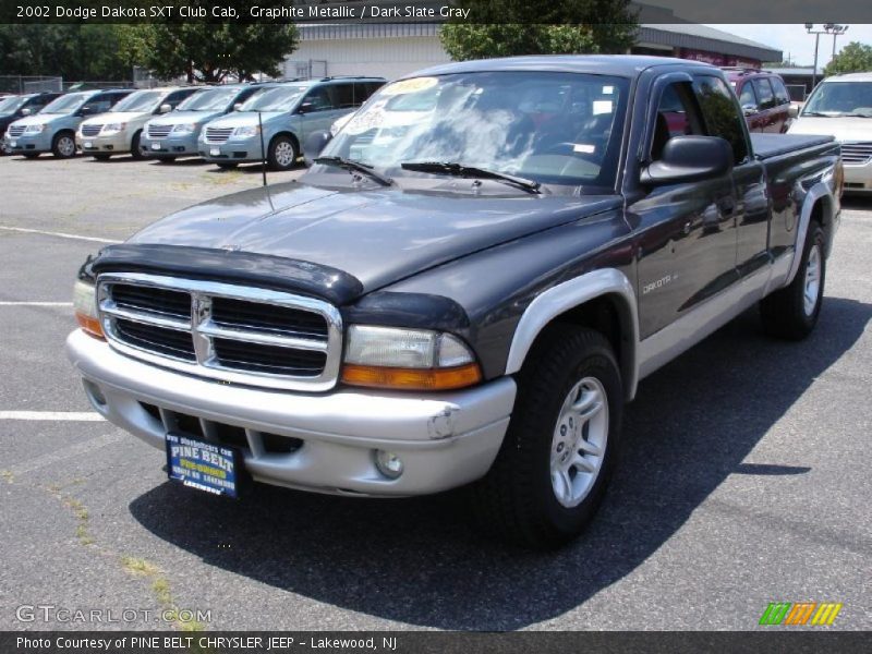 Graphite Metallic / Dark Slate Gray 2002 Dodge Dakota SXT Club Cab