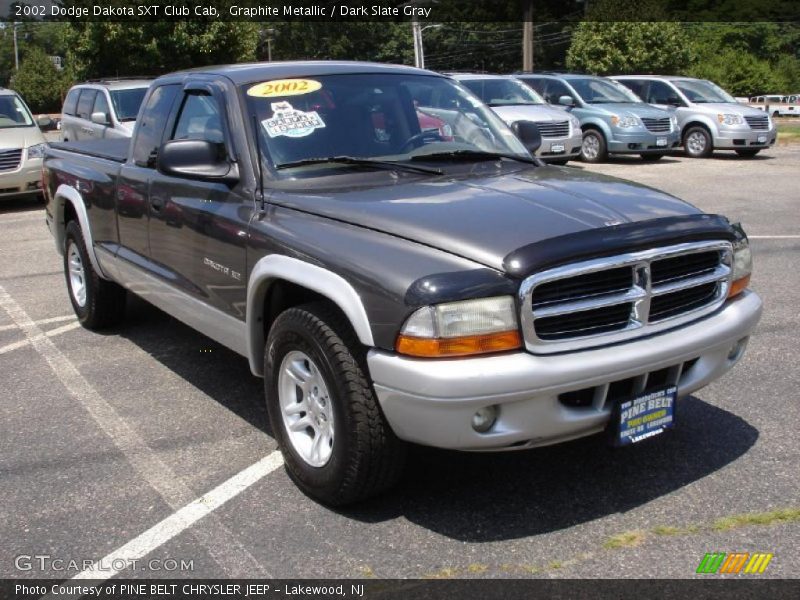 Graphite Metallic / Dark Slate Gray 2002 Dodge Dakota SXT Club Cab